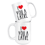 I Love Heart You a Latke Mug