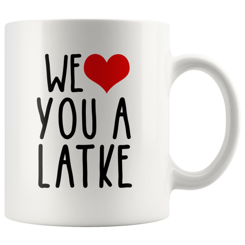 We Heart You  A Latke Gift Mug 2 sizes