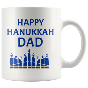 happy hanukkah dad mug