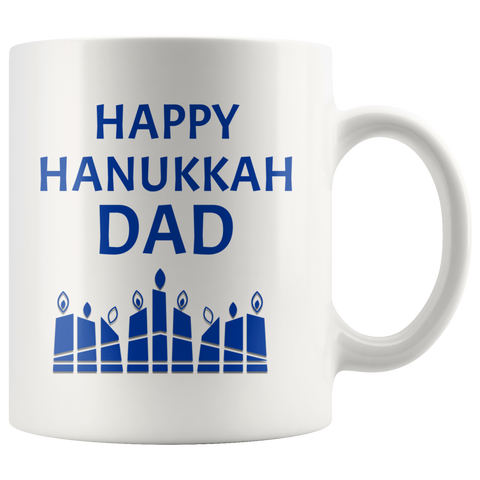 happy hanukkah dad mug