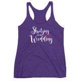 Shvitzing For The Wedding Ladies Racerback Tank