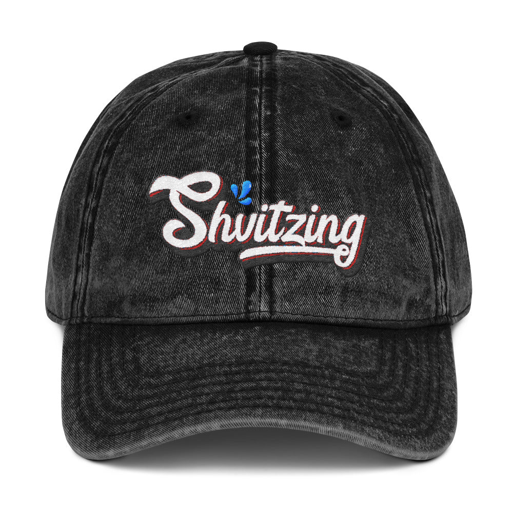 Shvitzing Vintage Style Embroidered Cotton Cap