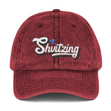 Shvitzing Vintage Style Embroidered Cotton Cap