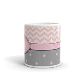 JEWISH MOTHER HEBREW MUG - PINK CHEVRON