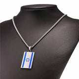 Israel Flag Steel Necklace
