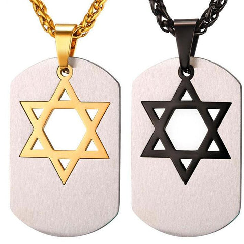 star of david necklace tag