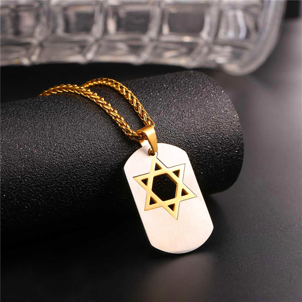 Star of David Necklace Tag