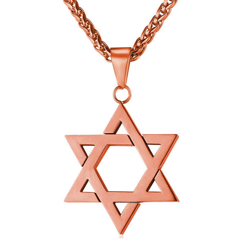 rose gold magen david