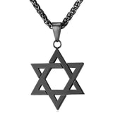 carbon steel magen david neckalce