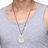 Magen David Dog Tag Pendant for Men