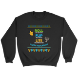 happy hanukkah freidel latkas menora sweater