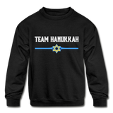 Team Hanukkah - Chanukkah Kids' Crewneck Sweatshirt - black