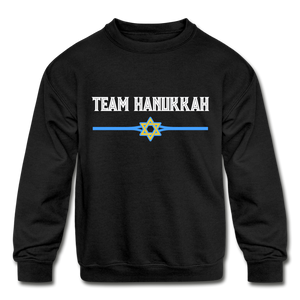 Team Hanukkah - Chanukkah Kids' Crewneck Sweatshirt - black