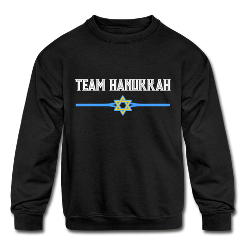 Team Hanukkah - Chanukkah Kids' Crewneck Sweatshirt - black