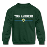 Team Hanukkah - Chanukkah Kids' Crewneck Sweatshirt - forest green