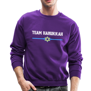 Team Hanukkah - Chanukah Crewneck Sweatshirt - purple
