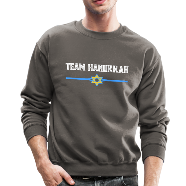 Team Hanukkah - Chanukah Crewneck Sweatshirt - asphalt gray