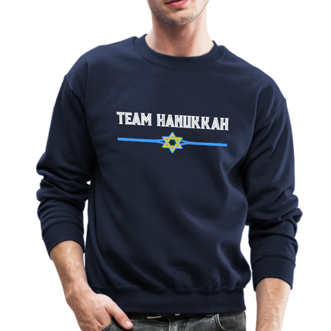 Team Hanukkah - Chanukah Crewneck Sweatshirt - navy