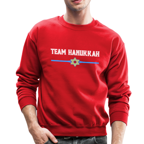 Team Hanukkah - Chanukah Crewneck Sweatshirt - red