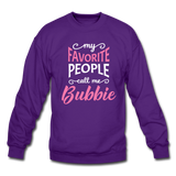 My Favorite People Call Me Bubbie Sweatshirt - purple