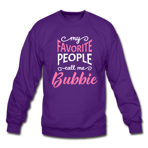 My Favorite People Call Me Bubbie Sweatshirt - purple
