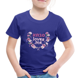 Savta Loves Me Toddler T-shirt with Hebrew - royal blue