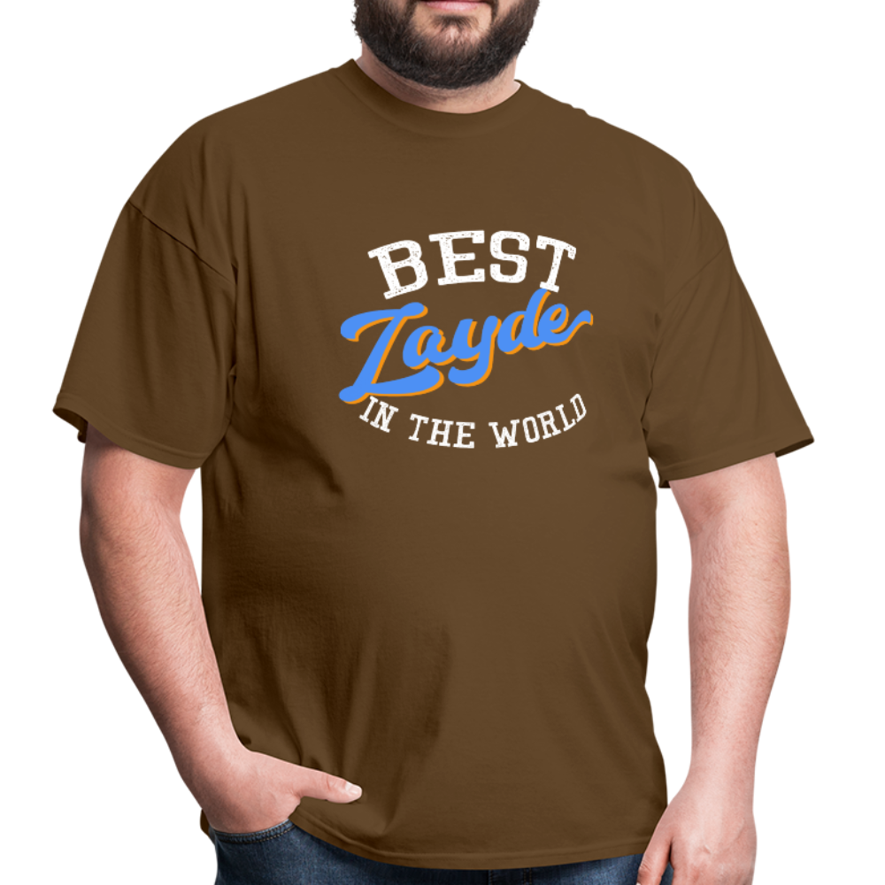 Best Zayde In The World T-shirt - brown