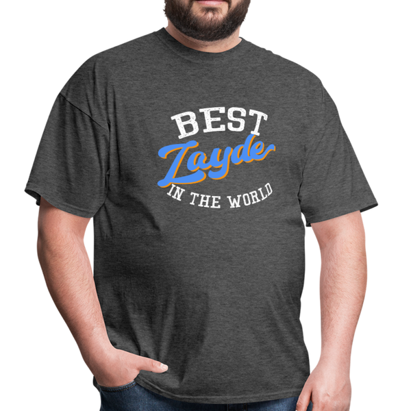 Best Zayde In The World T-shirt - heather black