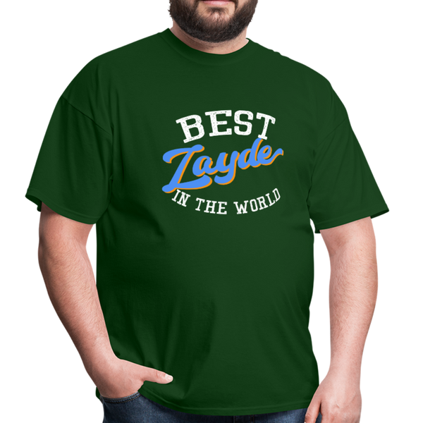 Best Zayde In The World T-shirt - forest green