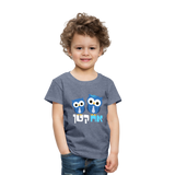 LIttle Brother T-Shirt With Hebrew - heather blue