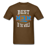 Best Aba In The World Jewish Gather Gift T-Shirt - brown