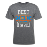 Best Aba In The World Jewish Gather Gift T-Shirt - mineral charcoal gray