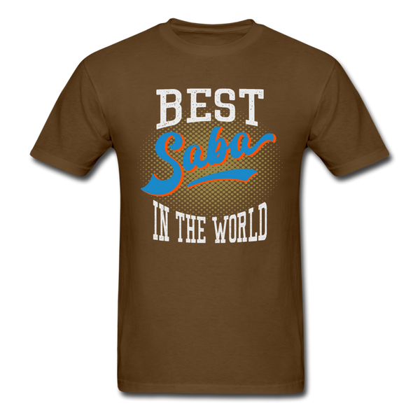 Best Saba in The World Jewish Grandfather T-shirt - brown