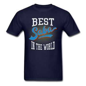 Best Saba in The World Jewish Grandfather T-shirt - navy
