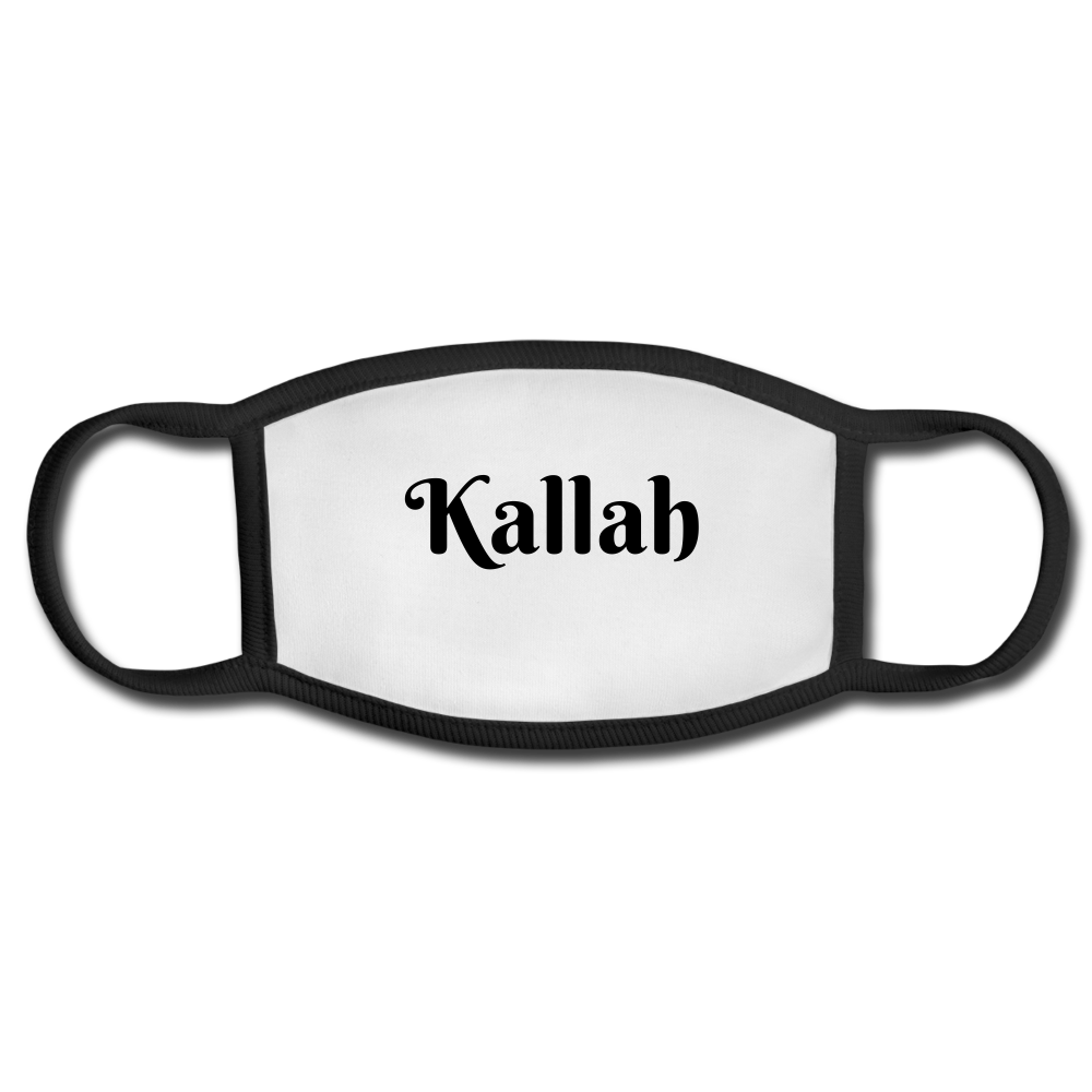 Kallah Face Mask for a Jewish Wedding - white/black