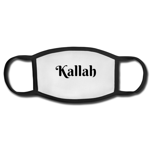 Kallah Face Mask for a Jewish Wedding - white/black