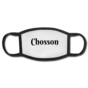 Chosson Face Mask for a Jewish Wedding - white/black