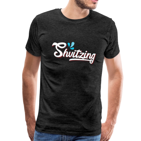 Shvitzing Funny Yiddish Premium T-shirt - charcoal gray