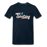 Shvitzing Funny Yiddish Premium T-shirt - deep navy