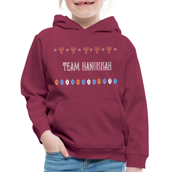 Team Hanukkah Chanukah Kids‘ Hoodie - burgundy