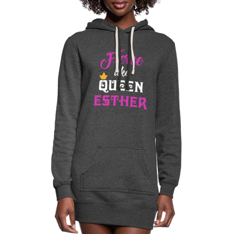 Fierce Like Queen Esther Women's Hoodie Dress - heather black