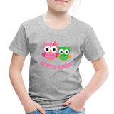 Big Sister T-shirt with Hebrew - heather gray
