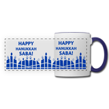 Happy Hanukkah Saba! Gift Mug - white/cobalt blue