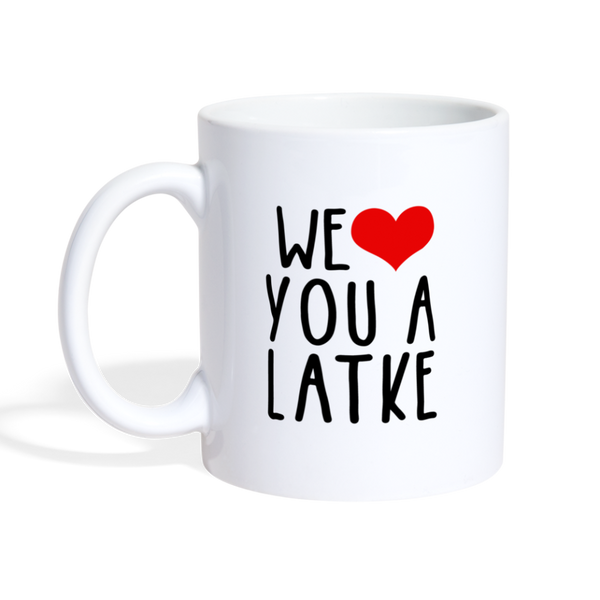 We Heart You A Latke Coffee/Tea Mug - white
