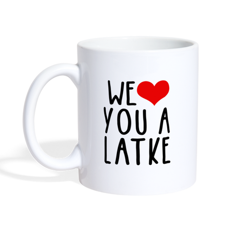 We Heart You A Latke Coffee/Tea Mug - white