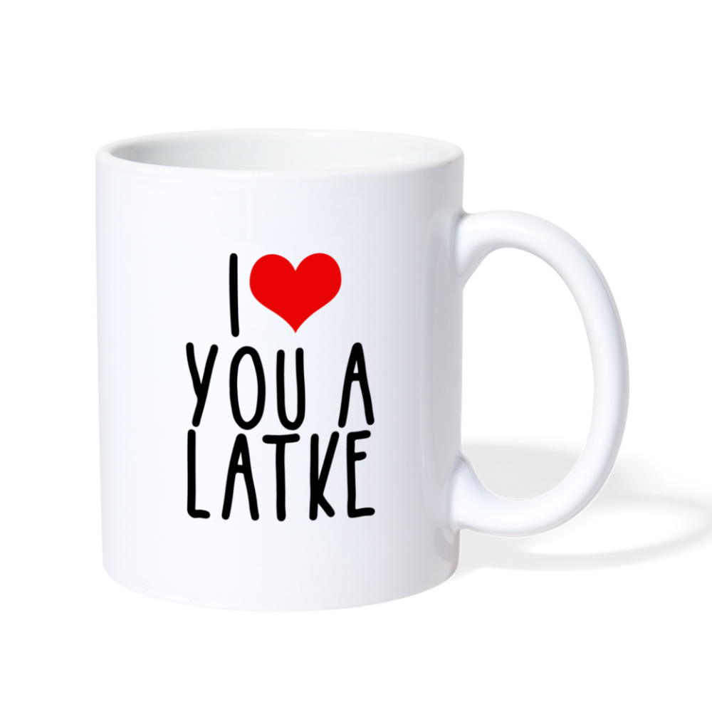 I Heart You a Latke Coffee/Tea Mug - white
