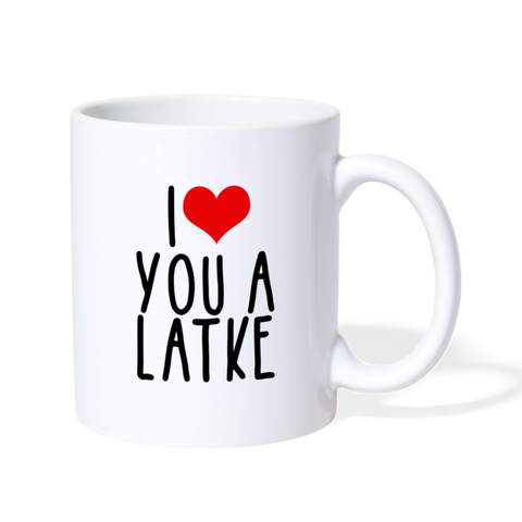 I Heart You a Latke Coffee/Tea Mug - white