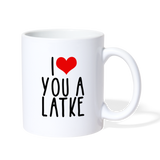 I Heart You a Latke Coffee/Tea Mug - white