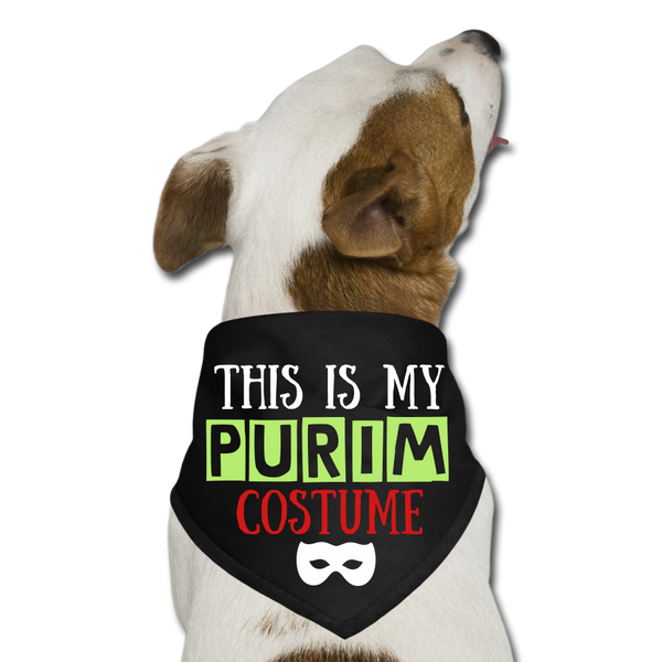 Purim Costume Dog Bandana - black