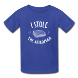 I Stole The Afikoman Kids' T-Shirt - royal blue